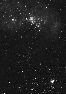 Black white nebula galaxy