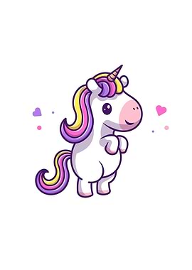 Cute Unicorn Standing
