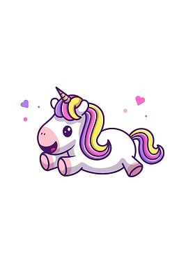 Cute Unicorn Flying