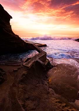 Travel Sunset over Ocean