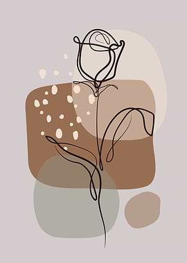 Cute Rose flower modernart