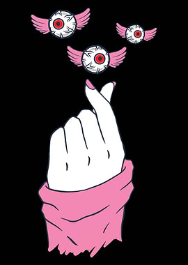 Weirdcore Finger Heart