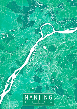 Nanjing Map Watercolor