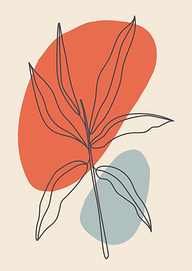 Botanical Modern leaf art
