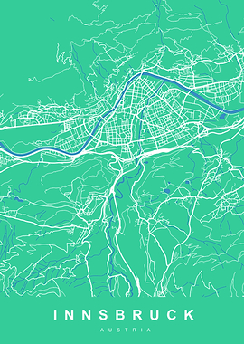 INNSBRUCK Map AUSTRIA