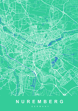 NUREMBERG Map GERMANY