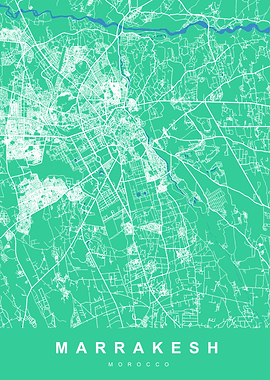 MARRAKESH Map MOROCCO