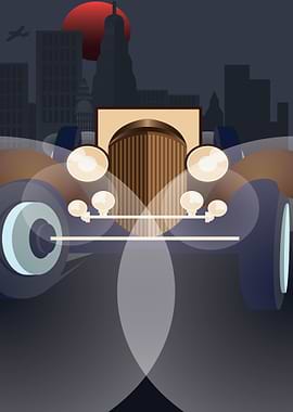 classic car headlight