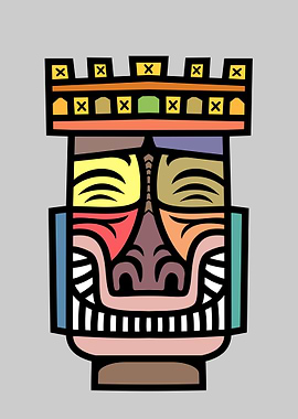 abstract facial portrait