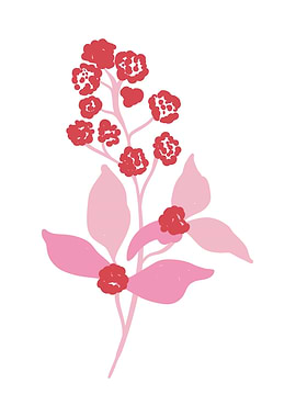 Botanical plant floral art