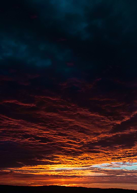 Sunset Orange and Teal