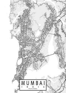 Mumbai City Map Light
