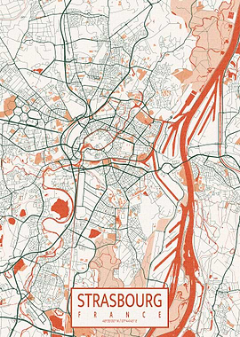 Strasbourg Map Bohemian