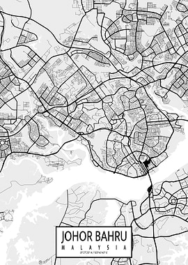 Johor Bahru Map Light