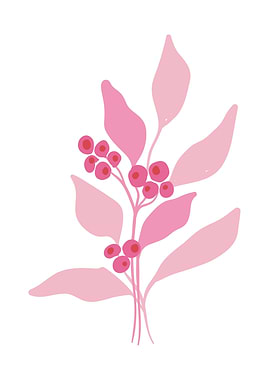 Botanical abstract flower