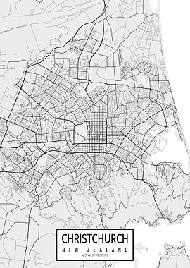 Christchurch Map Light