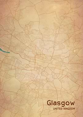 Glasgow City Map UK
