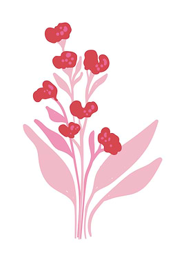 Tropical flowers modernart