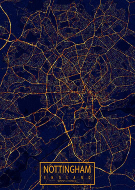 Nottingham City At Night