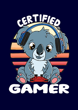 Certified Gamer Cute Koala