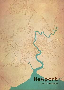 Newport City Map UK