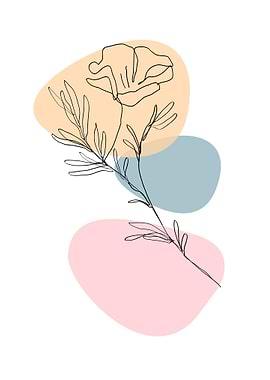 Aesthetic floral poster