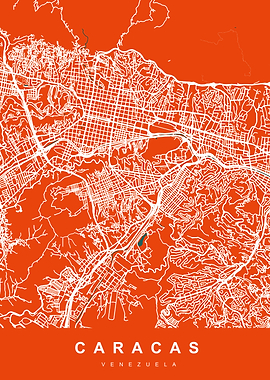 CARACAS Map VENEZUELA