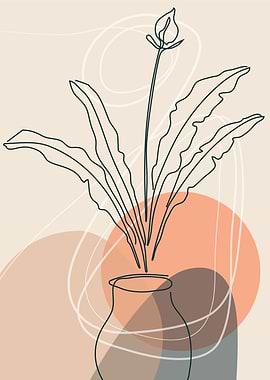 Floral geometric shapes