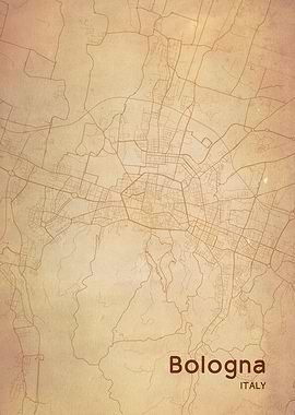 Bologna City Map Italy
