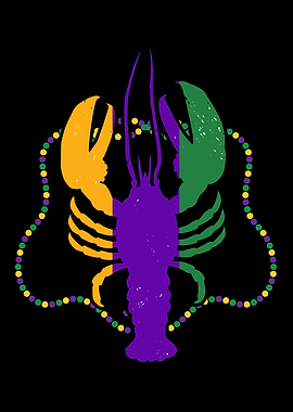 Crawfish Beads Mardi Gras