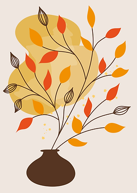 Botanical Nature tree vase