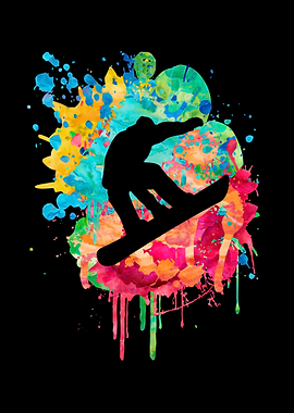 Snowboarder In Action