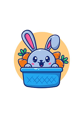 Cute Rabbit With Carrot