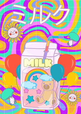 Kidcore Kawaii Milk Carton