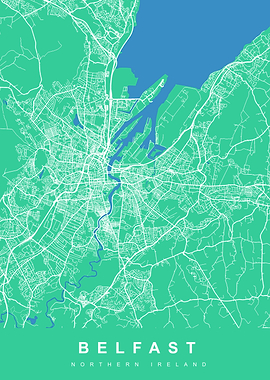 BELFAST Map UK