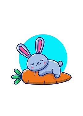 Cute Rabbit Sleeping