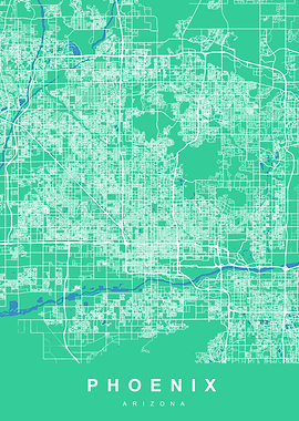 PHOENIX Map ARIZONA USA