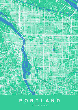 PORTLAND Map OREGON