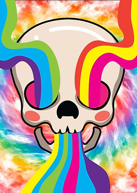 Kidcore Rainbow Skull