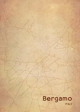 Bergamo City Map Italy