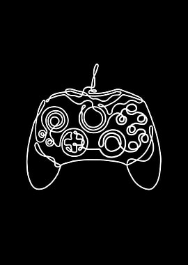 Gaming Console Line Art