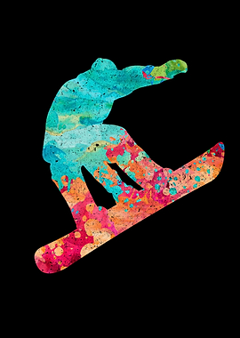 Snowboarder In Action