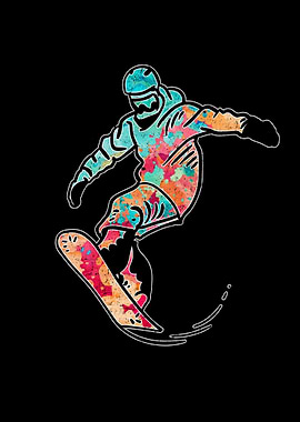 Snowboarder In Action