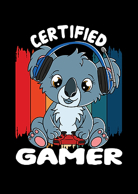 Certified Gamer Cute Koala