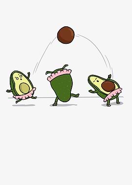 Avocado Playing Ball