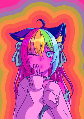 Kidcore Kawaii Anime Girl