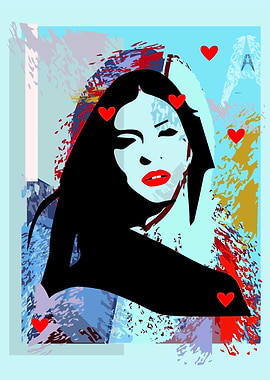 Valentine background silho