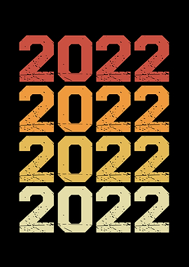 Year 2022 Colored retro