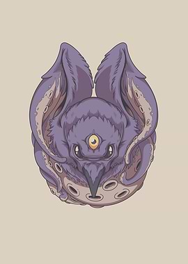 3 Eyed Raven with Tentacle