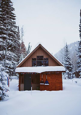 Winter Snow Shack